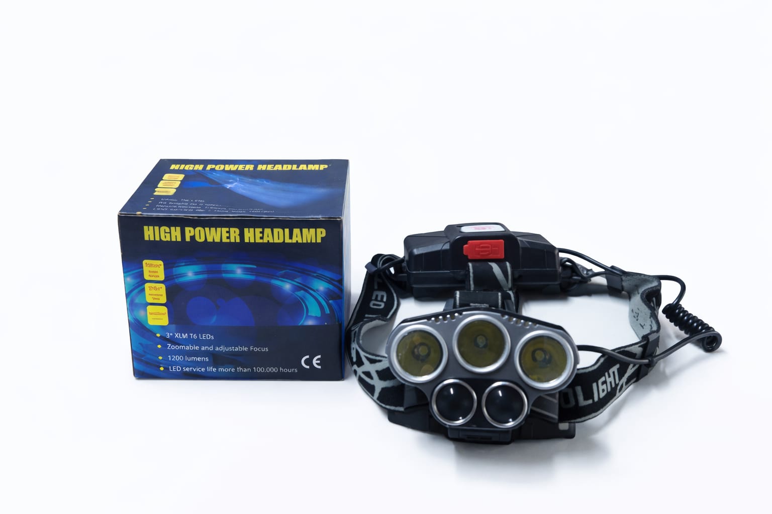 Hochleistungs-LED-Stirnlampe mit 5 Leuchtmodulen